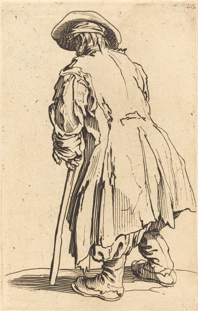 Viejo mendigo con una muleta de Jacques Callot