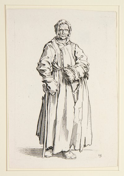 Mujer tuerta, de Los mendigos (La borgnesse) de Jacques Callot