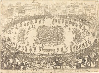 Uno de los combates de infantería, 1616 de Jacques Callot