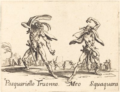 Pasquariello Truonno y Meo Squaquara, c. 1622 de Jacques Callot