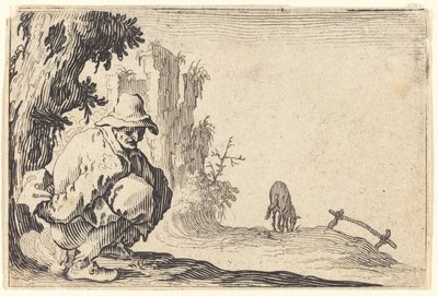 Campesino defecando de Jacques Callot