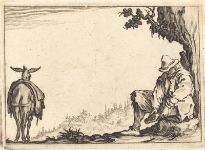 Campesino quitándose el zapato de Jacques Callot