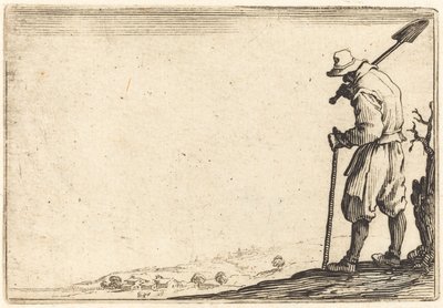 Campesino con Pala en el Hombro de Jacques Callot