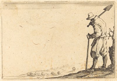 Campesino con Pala en el Hombro de Jacques Callot
