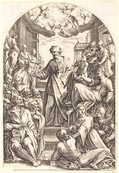 Pedro resucitando a Tabita de Jacques Callot
