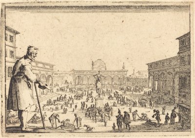 Piazza SS. Annunziata, Florencia de Jacques Callot