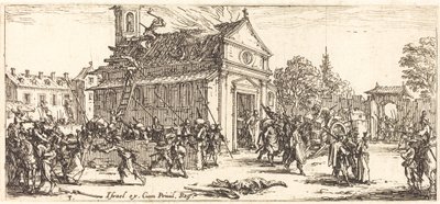 Saqueo de un monasterio de Jacques Callot