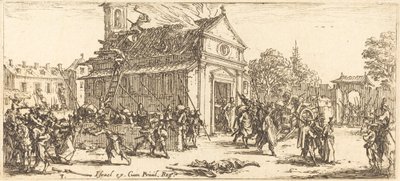Saqueo de un monasterio de Jacques Callot