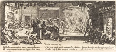 Saqueo de una gran granja de Jacques Callot