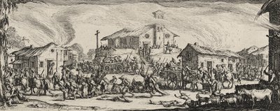 Saqueo e incendio de una aldea de Jacques Callot