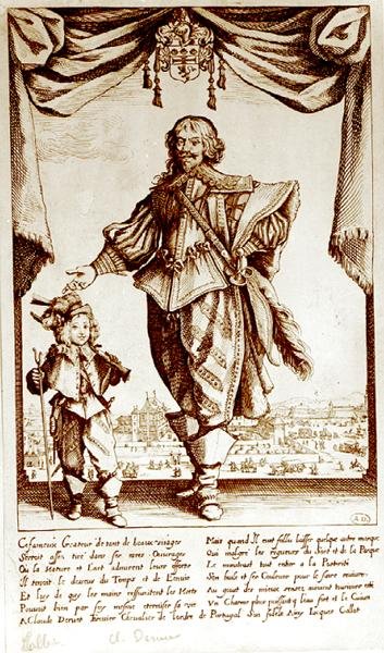 Retrato de Claude Deruet, Caballero de la Orden de Portugal de Jacques Callot