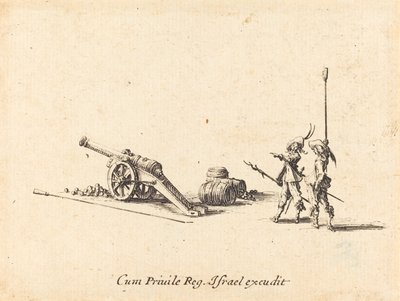 Preparándose para disparar el cañón de Jacques Callot