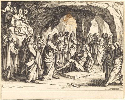 La resurrección de Lázaro de Jacques Callot