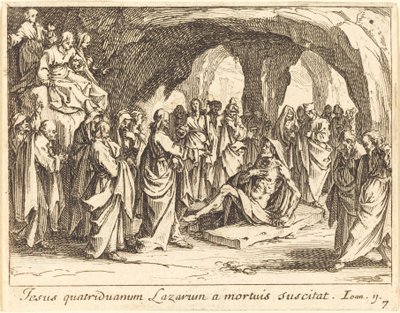 Resurrección de Lázaro de Jacques Callot