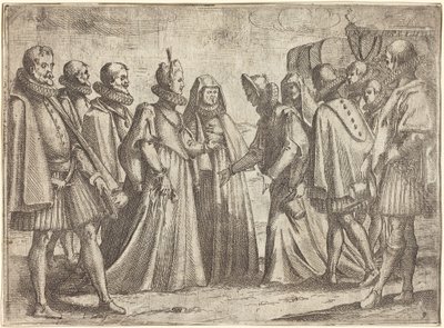 Recepción en Mantua [recto] de Jacques Callot