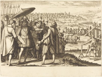 Restauración del acueducto en Pisa, c. 1614 de Jacques Callot