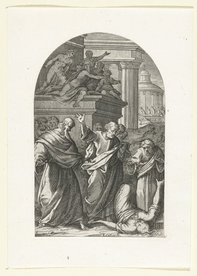 Zafira castigada con la muerte Pinturas y esculturas en Roma (título de la serie) de Jacques Callot