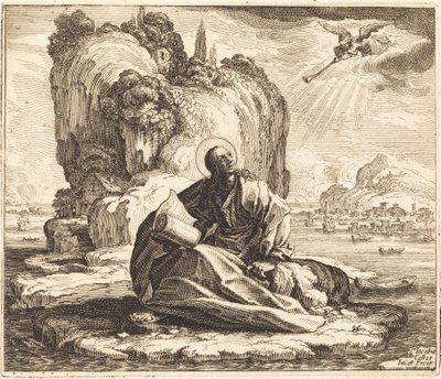 San Juan en la isla de Patmos de Jacques Callot