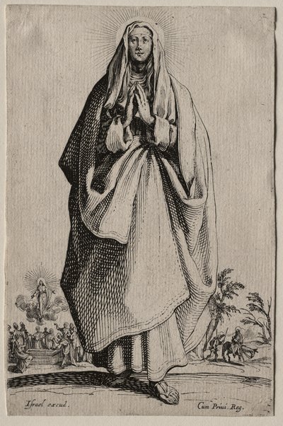 Salvatoris Beatae Mariae Virginis Sanctorum Apostolorum Icones/Les Grands Apôtres (The Large Apostles): La Sainte Vierge (The Holy Virgin) de Jacques Callot