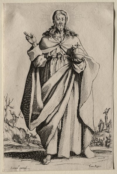 Salvatoris Beatae Mariae Virginis Sanctorum Apostolorum Icones / Les Grands Apôtres (The Large Apostles): The Savior de Jacques Callot