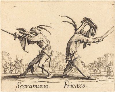 Scaramucia y Fricasso de Jacques Callot