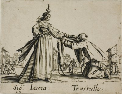 Signora Lucia - Trastullo, placa 21 de Balli di Sfessania de Jacques Callot