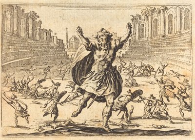 Escaramuza en un circo romano de Jacques Callot