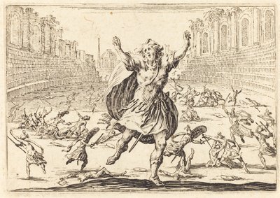 Escaramuza en un circo romano de Jacques Callot