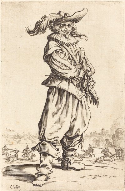 Soldado con Sombrero de Plumas de Jacques Callot