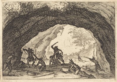 Soldados Atacando a Ladrones de Jacques Callot