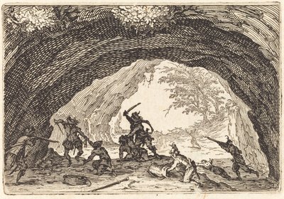 Soldados Atacando a Ladrones de Jacques Callot