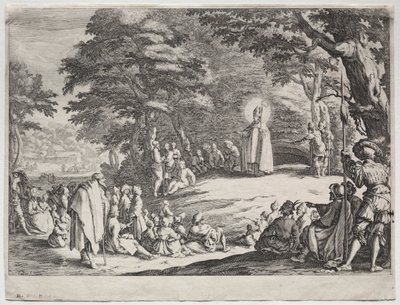 San Amo predicando en un bosque de Jacques Callot