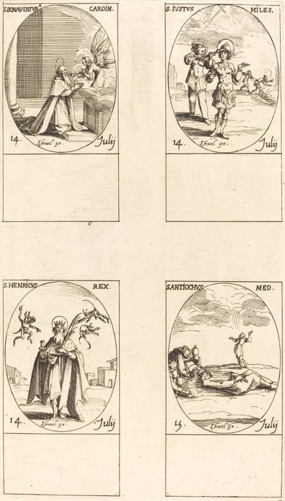 San Buenaventura; San Justo; San Enrique, Emperador; San Antioquio de Jacques Callot