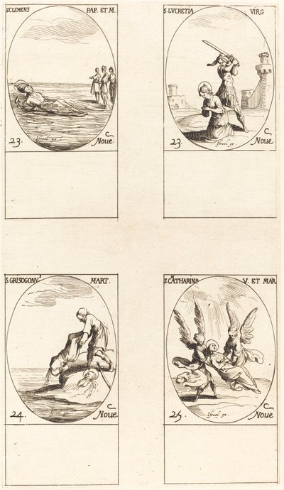 San Clemente; Santa Lucrecia; San Crisógono; Santa Catalina de Jacques Callot
