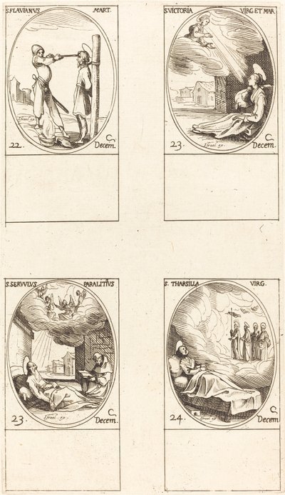 San Flaviano; Santa Victoria; San Sérvulo; Santa Tarsila de Jacques Callot