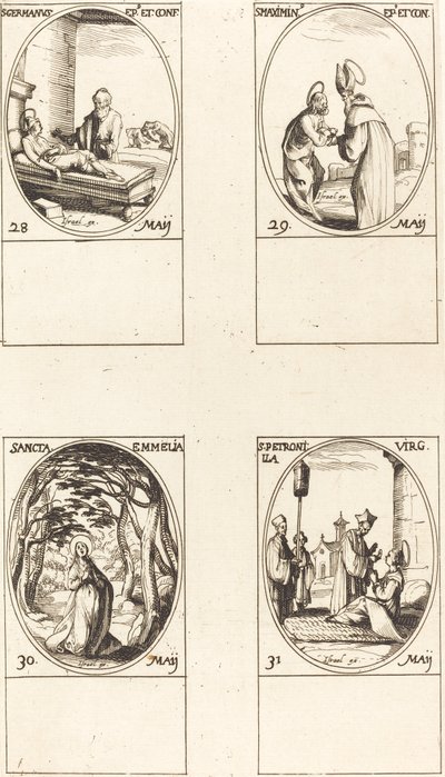 San Germán de París; San Maximino; Santa Emelia; Santa Petronila de Jacques Callot