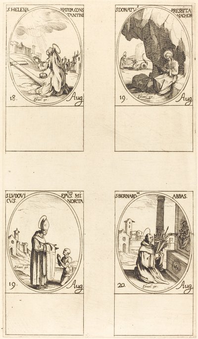 Santa Elena, San Donato, San Ludovico, Obispo, San Bernardo de Jacques Callot