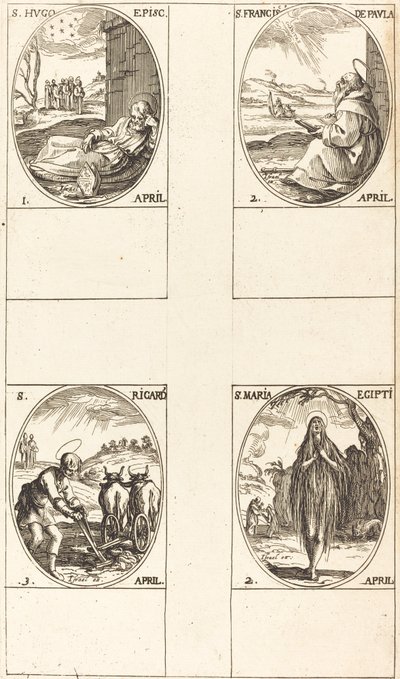 San Hugo; San Francisco de Paula; Santa María de Egipto; San Ricardo de Jacques Callot