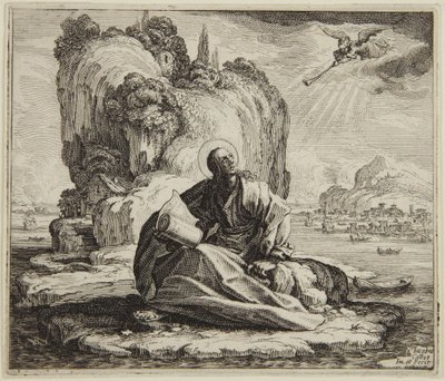 San Juan en la isla de Patmos de Jacques Callot
