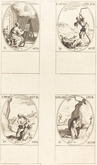 San Lucas; San Luciano; Santa Irene; San Hilarión de Jacques Callot