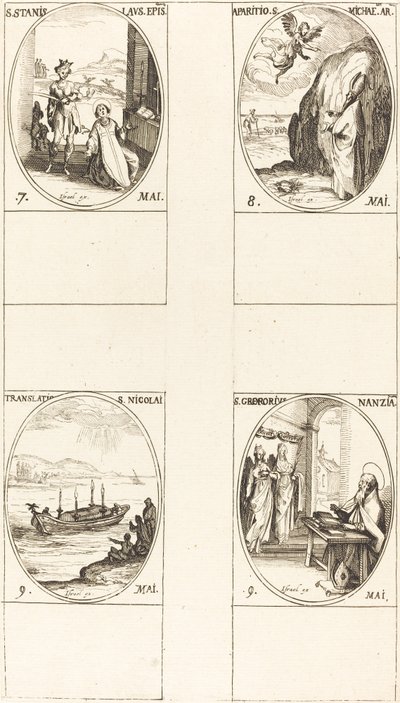 San Estanislao; La Aparición de San Miguel; La Traslación de San Nicolás; San G de Jacques Callot
