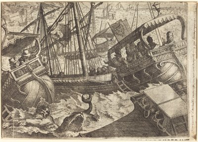 Tormenta en la Costa de Barcelona [recto] de Jacques Callot