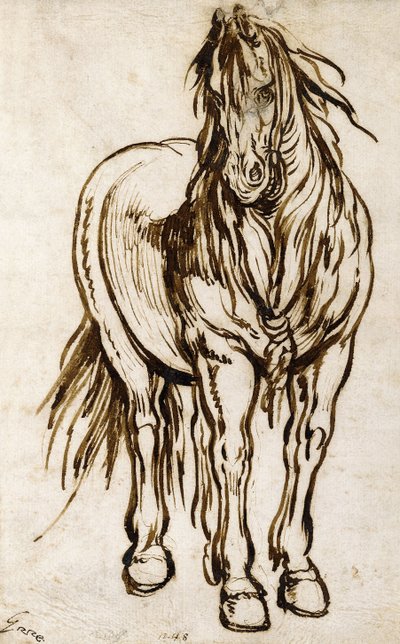 Estudio de un caballo de Jacques Callot