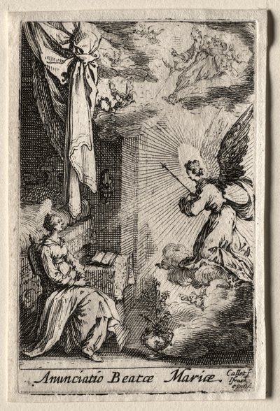 La vida de la Virgen: La Anunciación de Jacques Callot