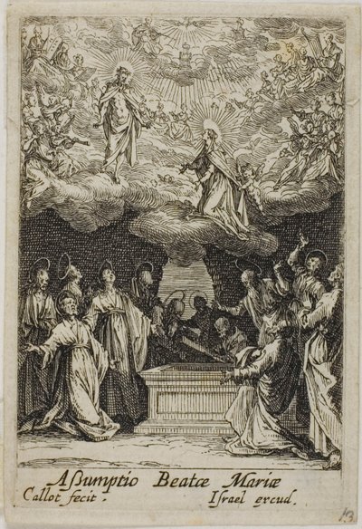 La Asunción de la Virgen, de la Vida de la Virgen de Jacques Callot
