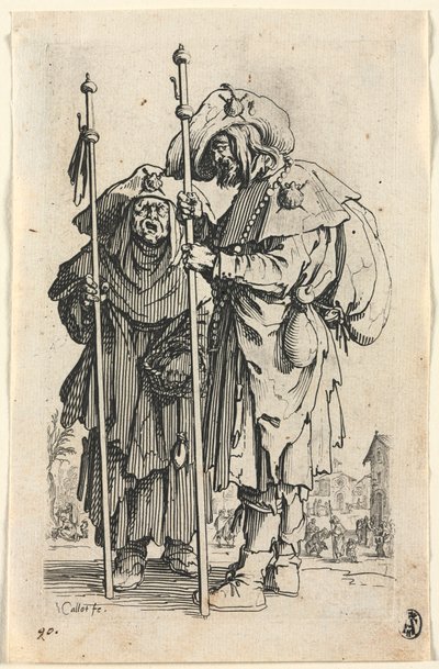 Los mendigos: las dos peregrinas de Jacques Callot