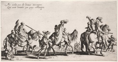 Los Bohemios: Los Bohemios Marchando: La Vanguardia, c. 1621-1625 de Jacques Callot
