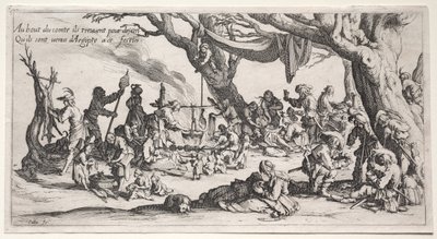 Las bohemias: el lugar de parada: la fiesta de las bohemias de Jacques Callot