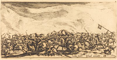 El combate de caballería con espadas, c. 1632-1634 de Jacques Callot