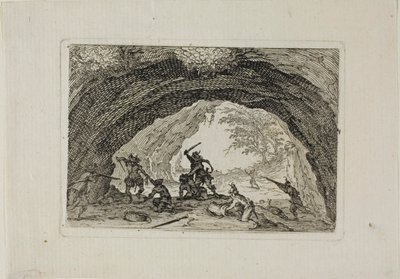 La caverna de los bandidos, de Los Caprichos de Jacques Callot